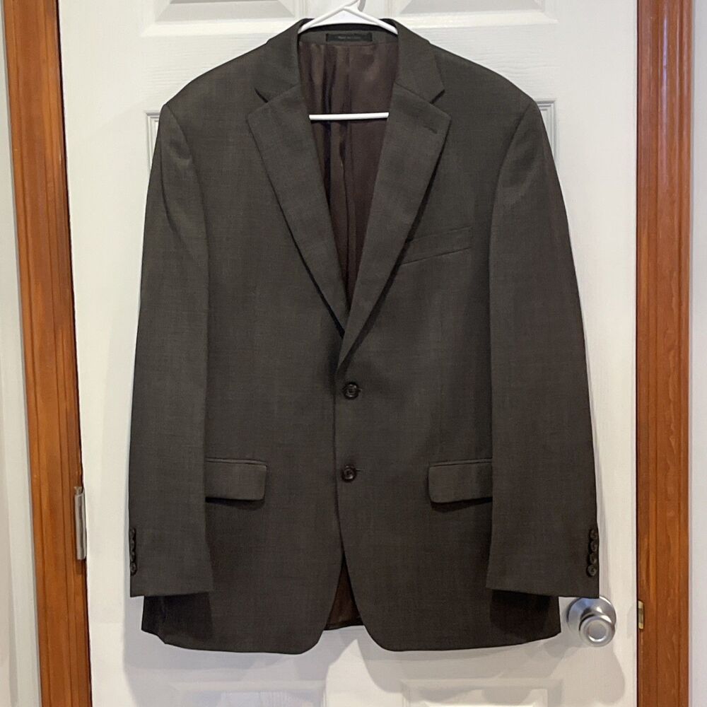Lauren Ralph Lauren Brown Blazer Mens Sports Jacket 2 Button 100% Wool 42R